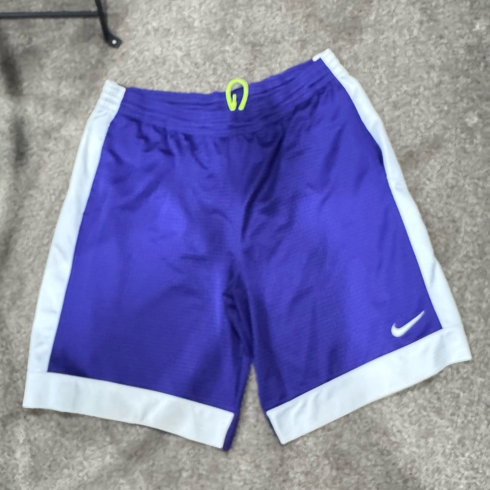 Nike Purple and White Sports Shorts